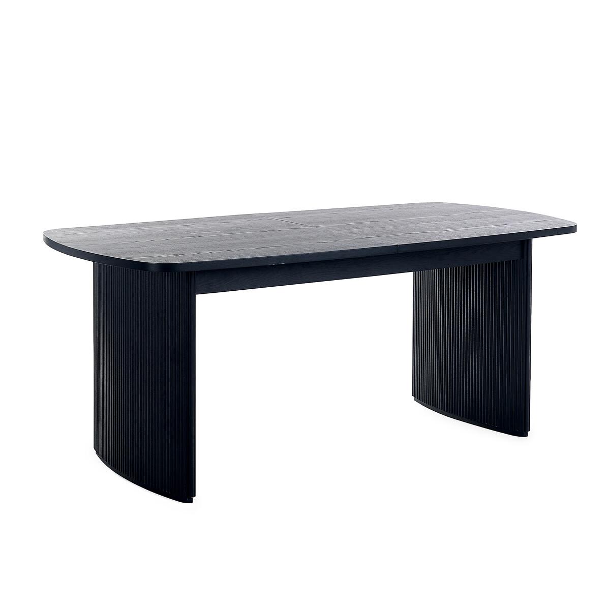 Lucien Fluted Wood Extending Dining Table – image 2