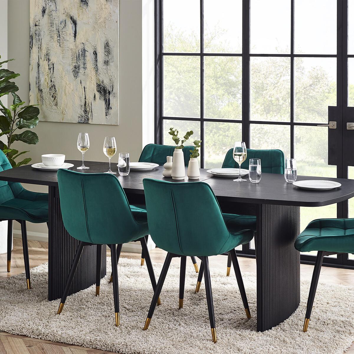 Lucien Fluted Wood Extending Dining Table – image 1