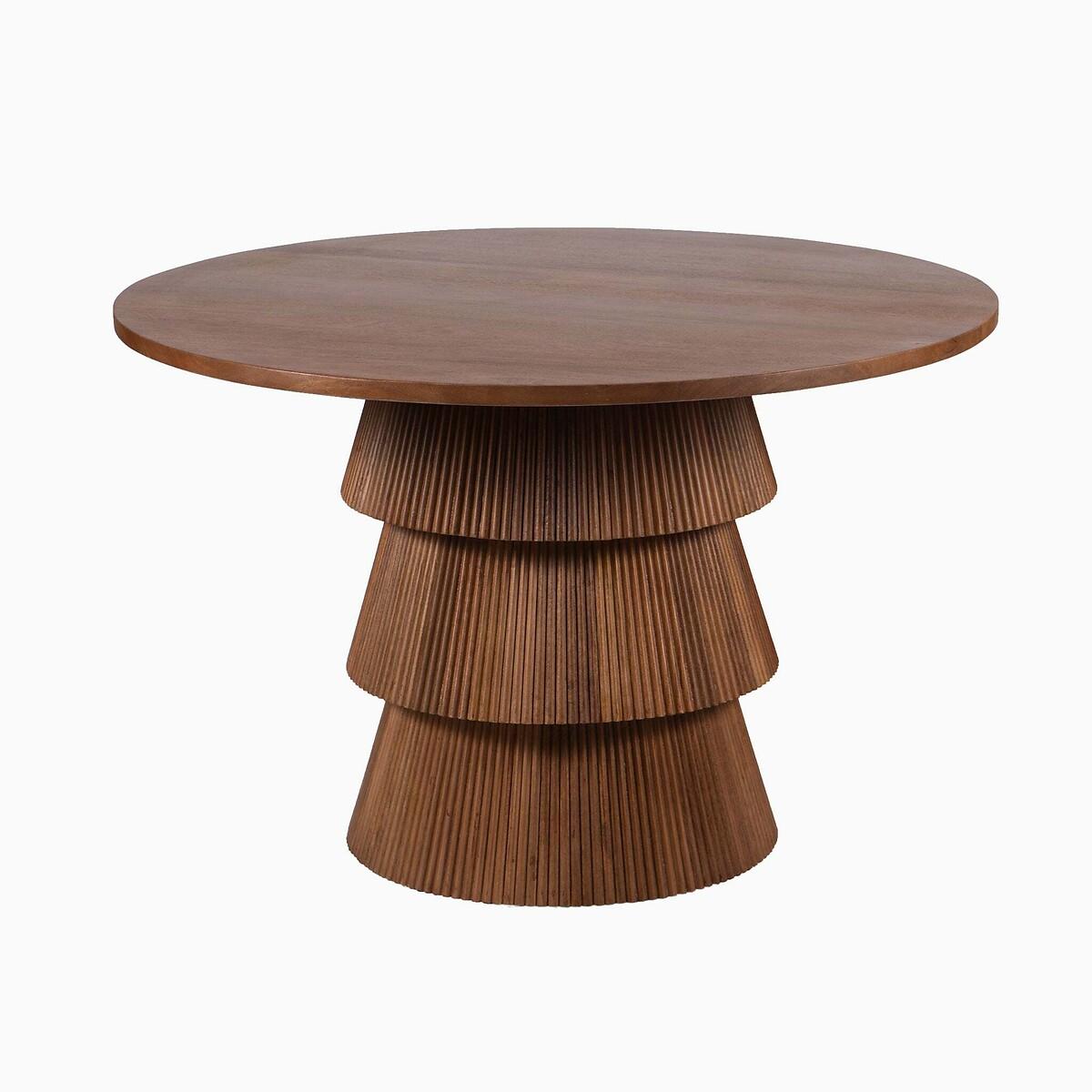 Huxley Mango Wood Round Fluted Dining Table (Seats 4) – image 2