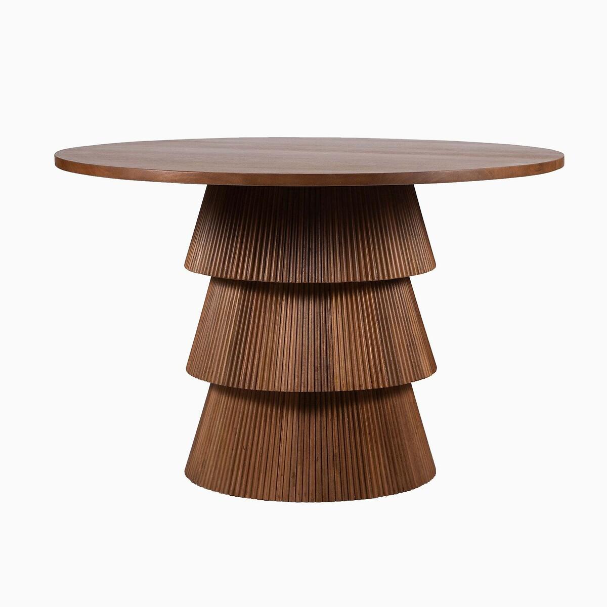 Huxley Mango Wood Round Fluted Dining Table (Seats 4) – image 3