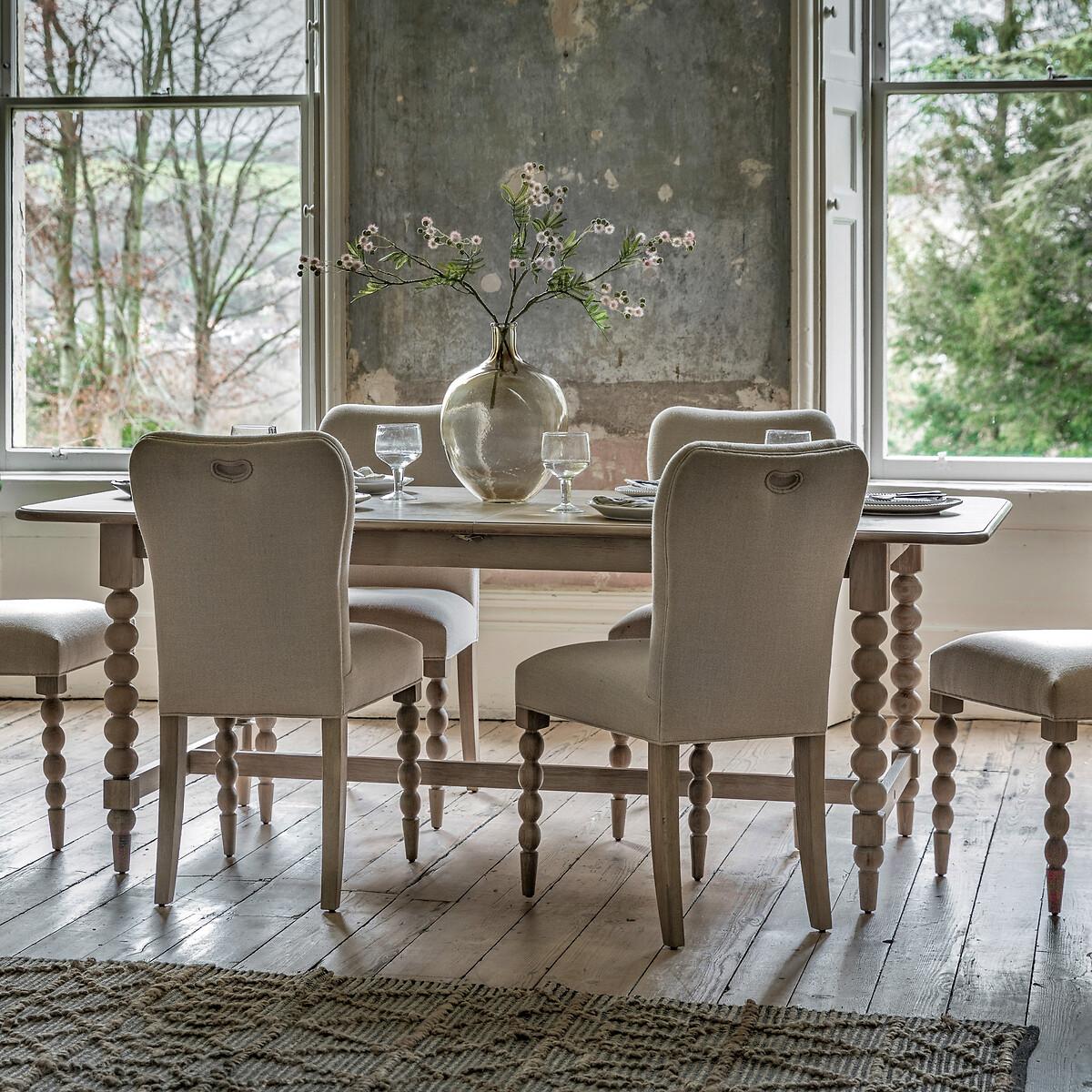 Ames Oak Extendable Dining Table with Pompom Legs (Seats 6-8) – image 5