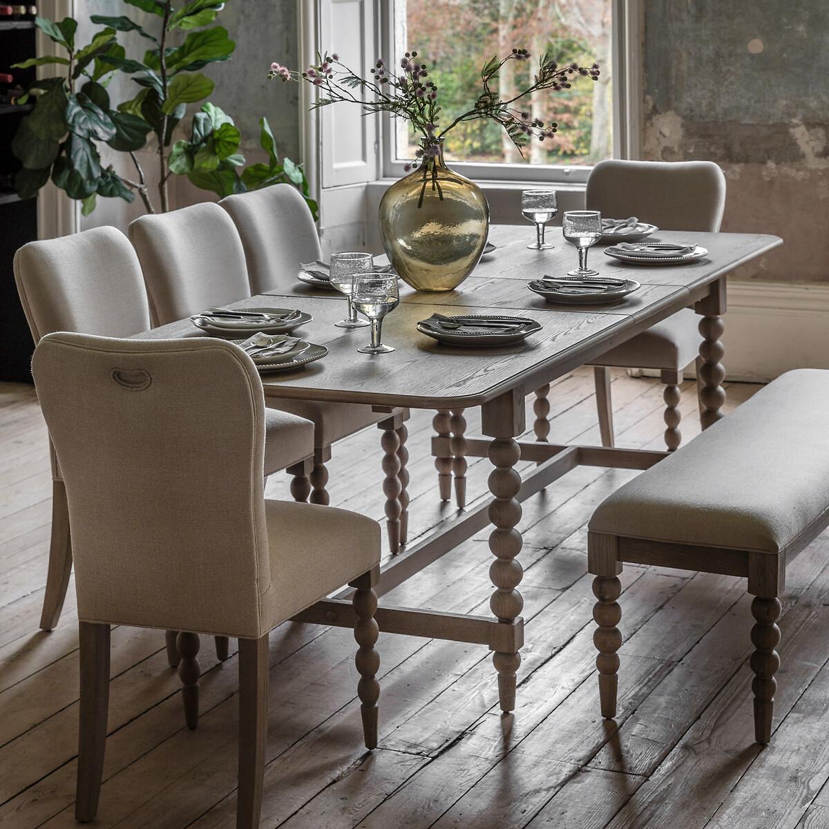 Ames Oak Extendable Dining Table with Pompom Legs (Seats 6-8) – image 1