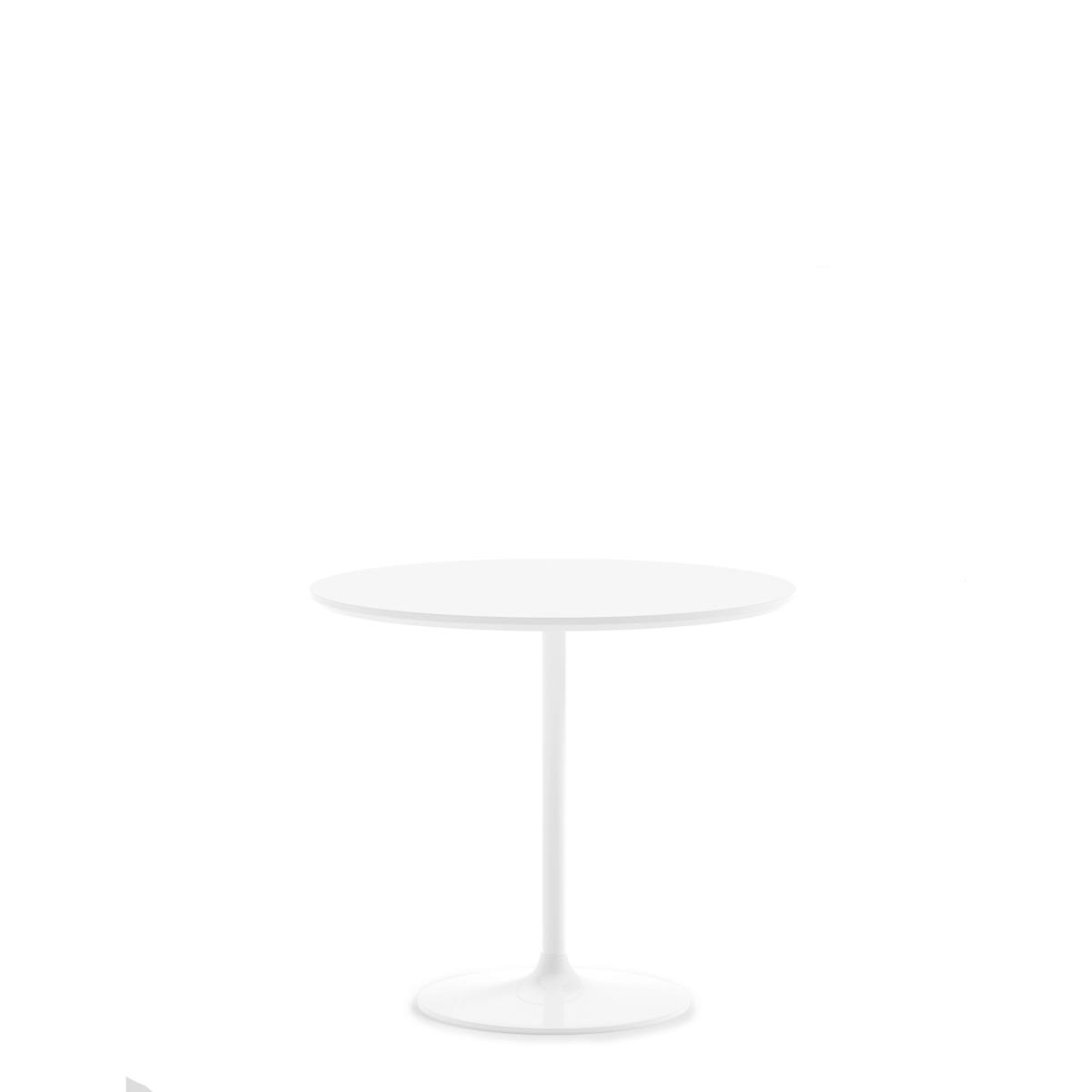 M&S Finn Gloss 4 Seater Pedestal Dining Table - White, White – image 2