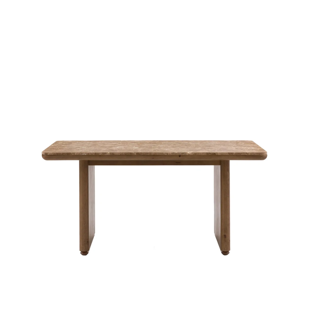 Gallery Direct Dempsey Marble Dining Table Brown Mix – image 2
