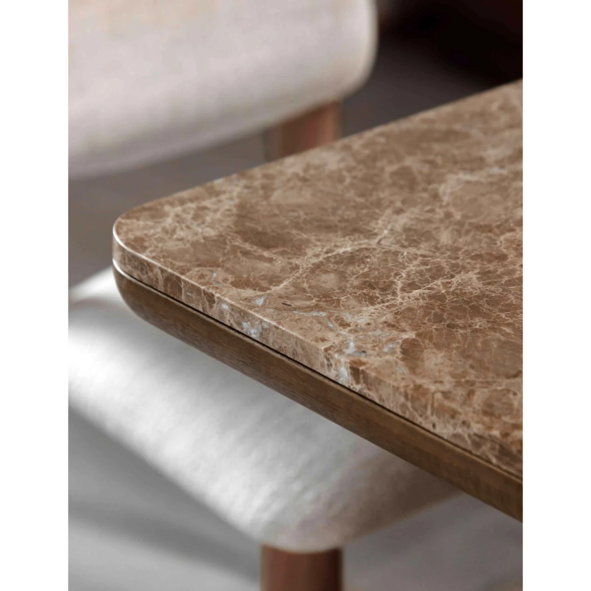 Gallery Direct Dempsey Marble Dining Table Brown Mix – image 4