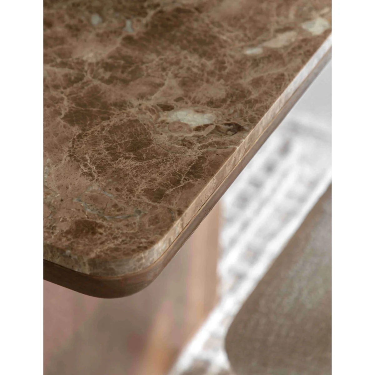 Gallery Direct Dempsey Marble Dining Table Brown Mix – image 5