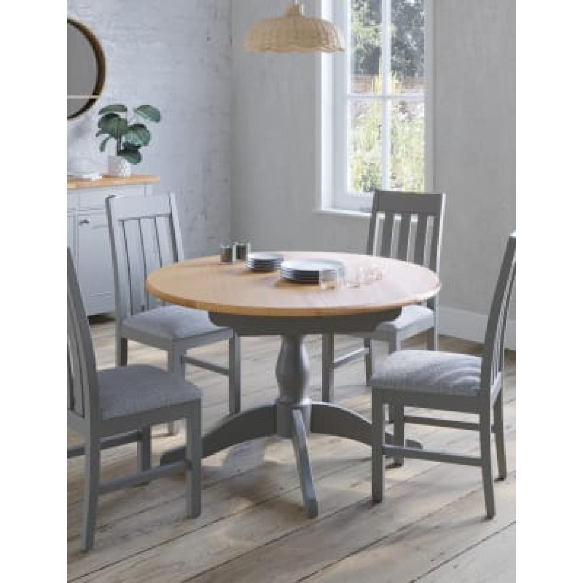 M&S Padstow Round Extending 4-6 Seater Table - Forest Green, Forest Green,Light Grey – image 4