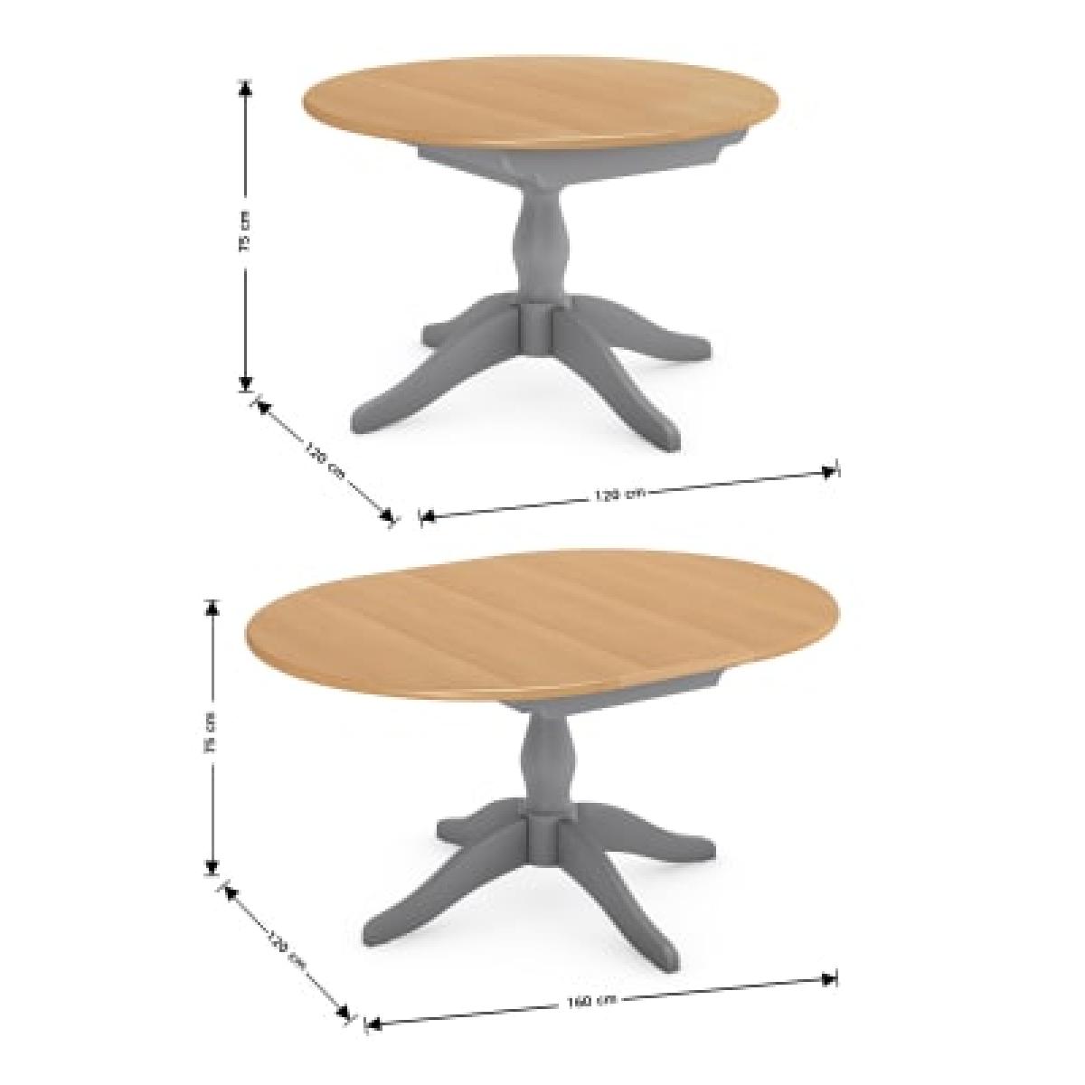 M&S Padstow Round Extending 4-6 Seater Table - Forest Green, Forest Green,Light Grey – image 7