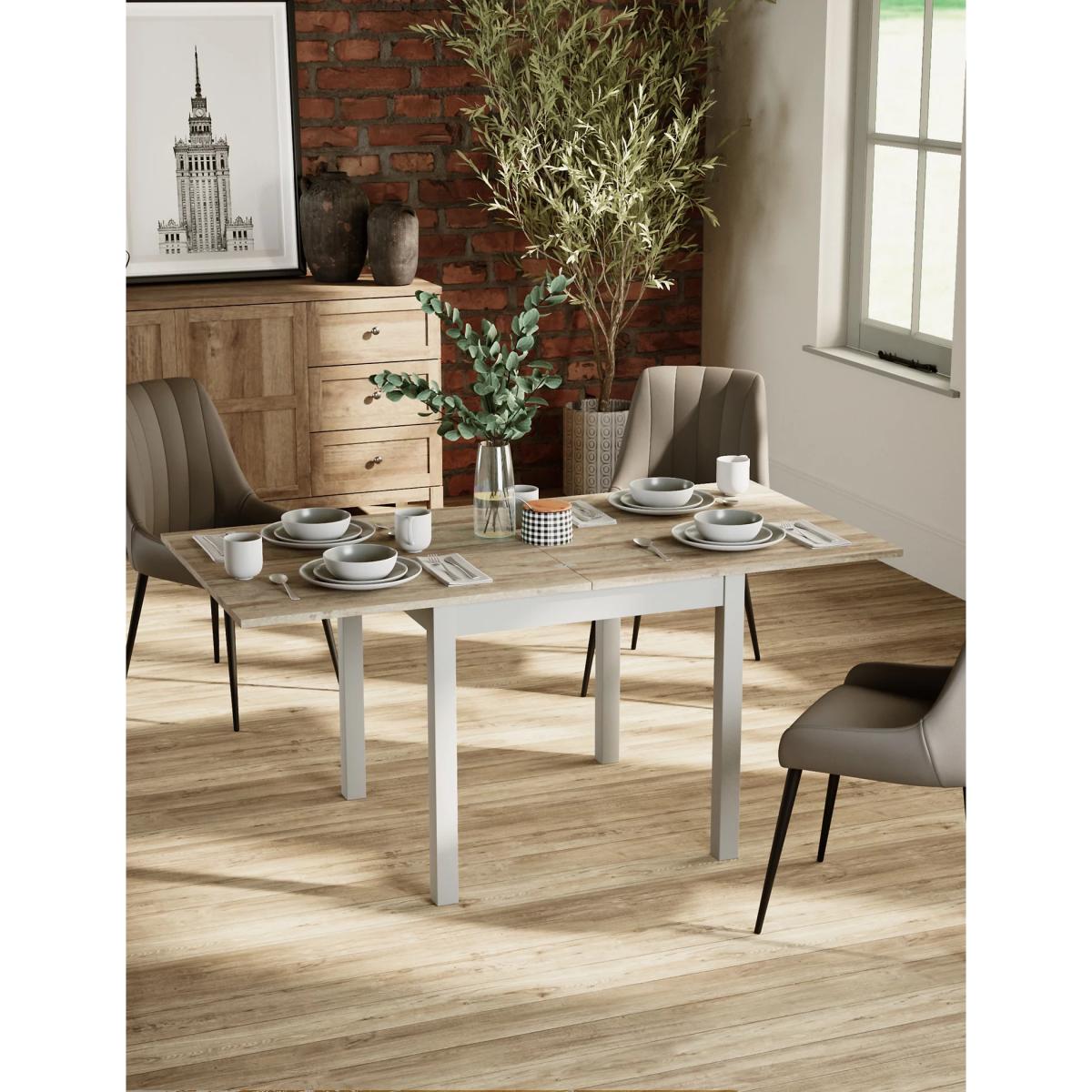 M&S Salcombe 4-6 Seater Extending Dining Table - Black, Black,Light Grey – image 3