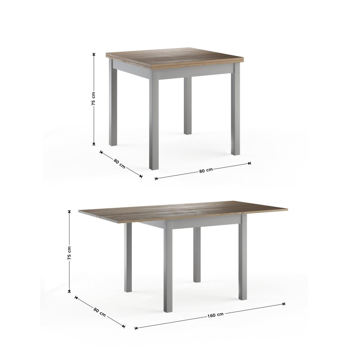 M&S Salcombe 4-6 Seater Extending Dining Table - Black, Black,Light Grey – image 6