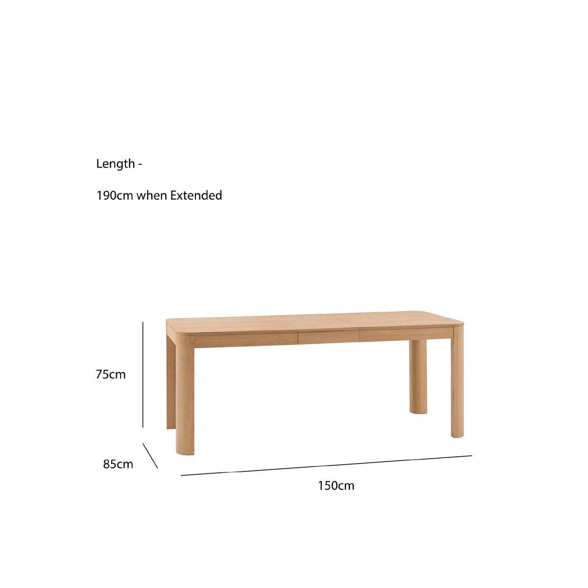 Gallery Direct Ember Extendable Dining Table Natural – image 13