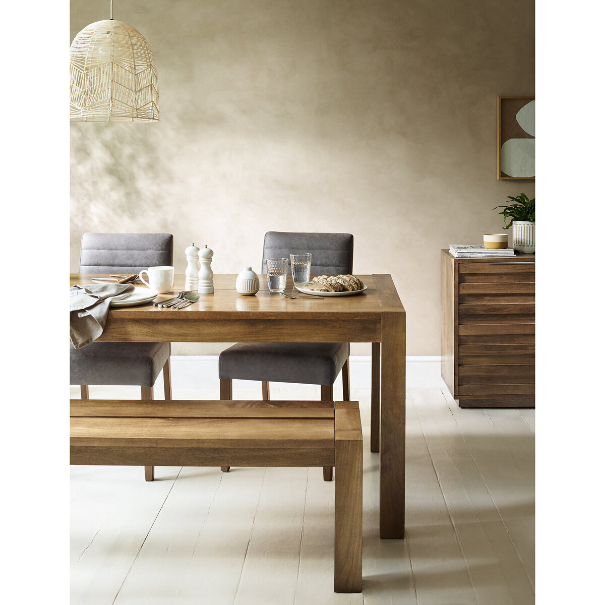 M&S Groove Dining Table - 1SIZE - Wood, Wood – image 6