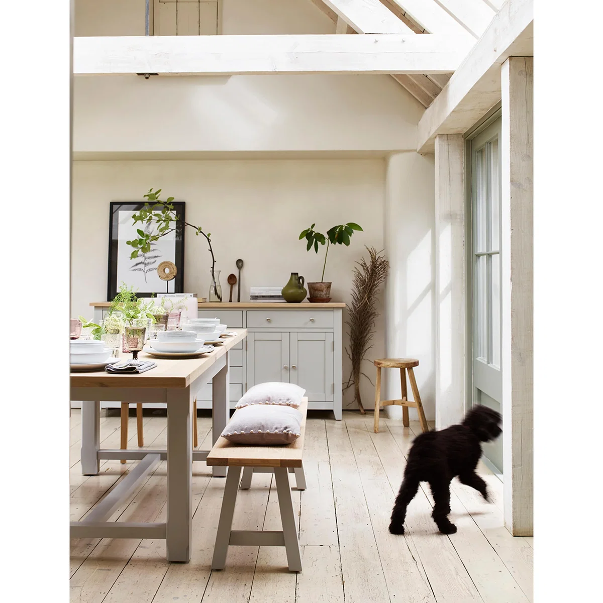 Cotswold Company Chester 6-10 Seater Extending Dining Table Grey – image 4