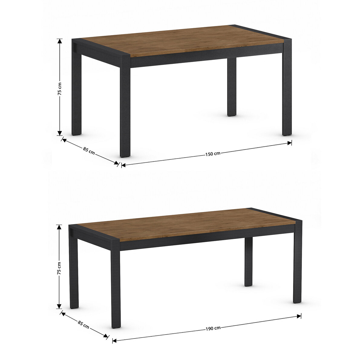 M&S Brookland Extending Dining Table - 1SIZE - Black Mix, Black Mix – image 5
