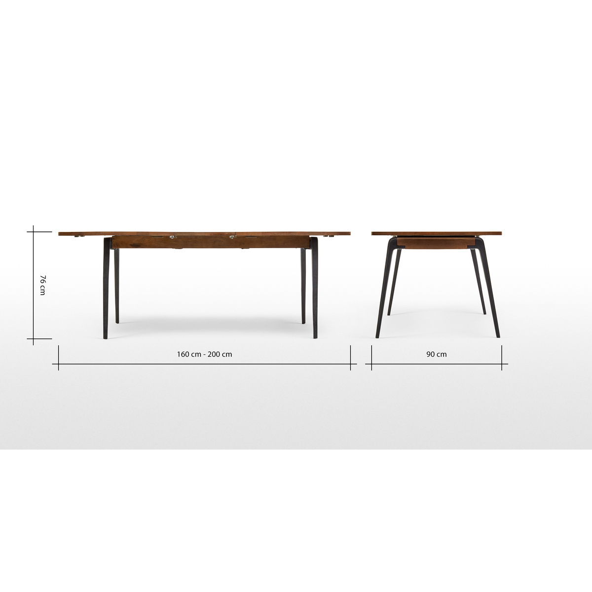 Lucien 6- 8 Seat Extending Dining Table, Dark Mango Wood – image 6