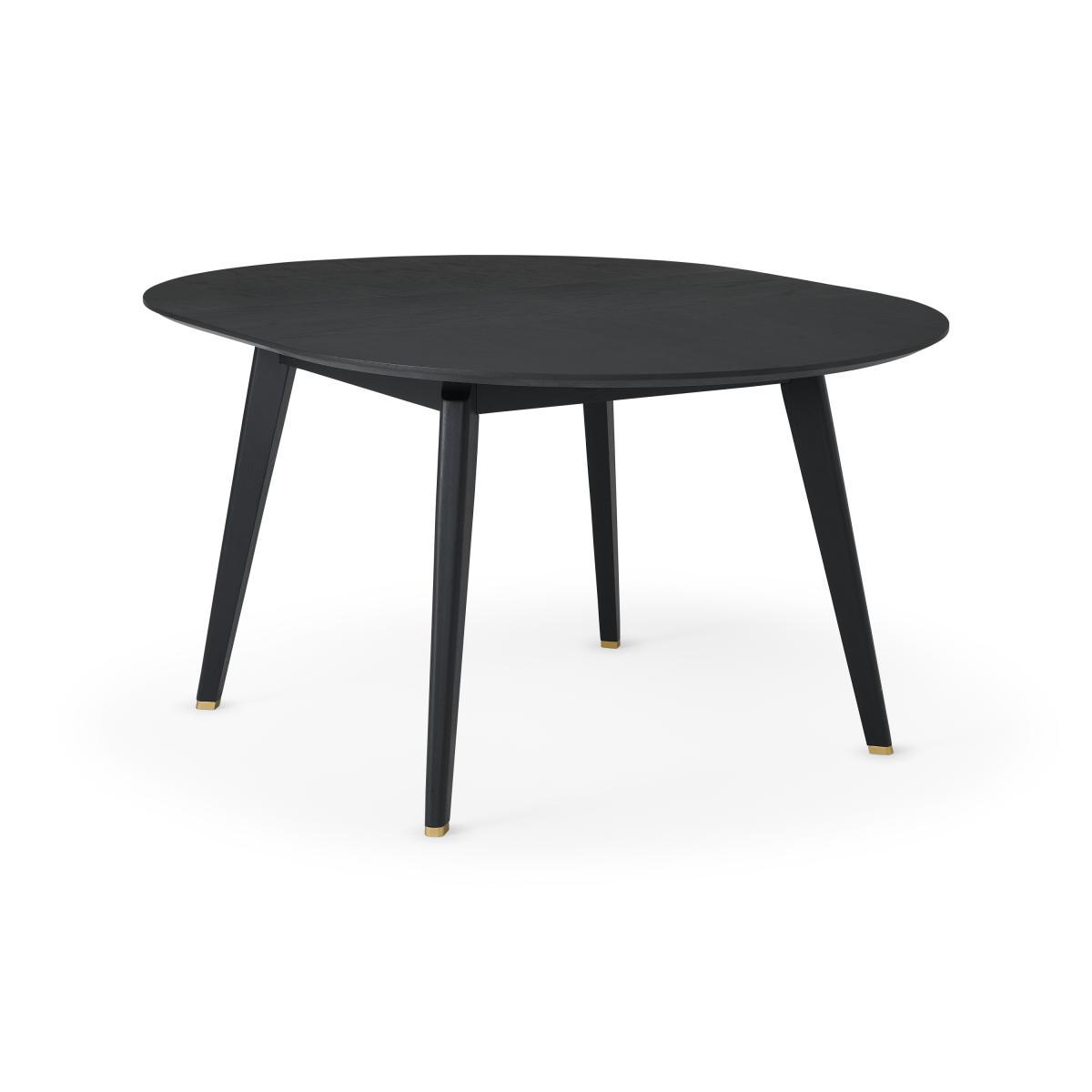 Albers 4-6 Seat Round to Oval Extending Dining Table, Black Stain Oak – image 8