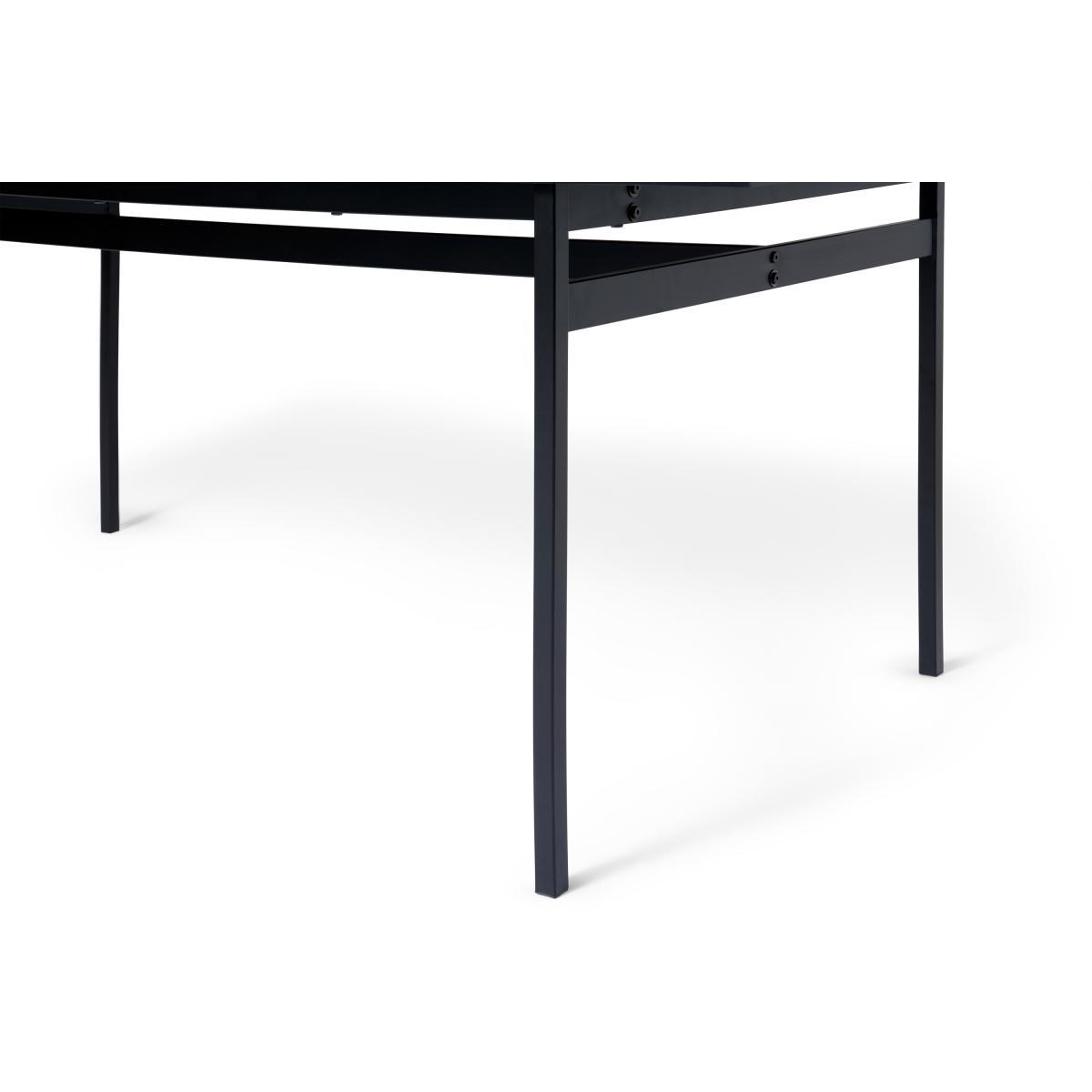 Angus 6 Seat Rectangular Dining Table, Black Ash Effect – image 7