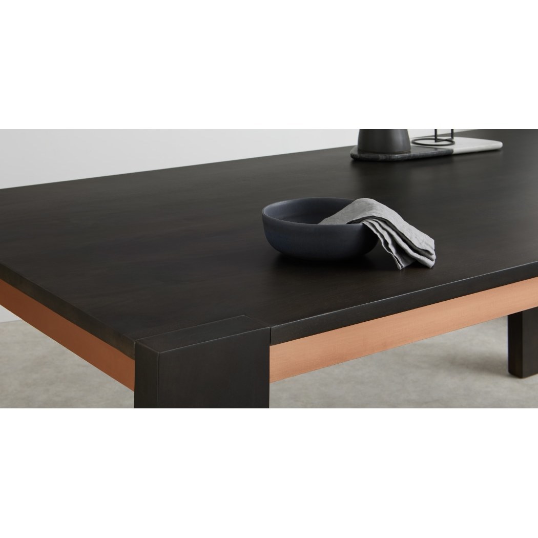Anderson Dining Table, Grey Mango Wood and Copper – image 4