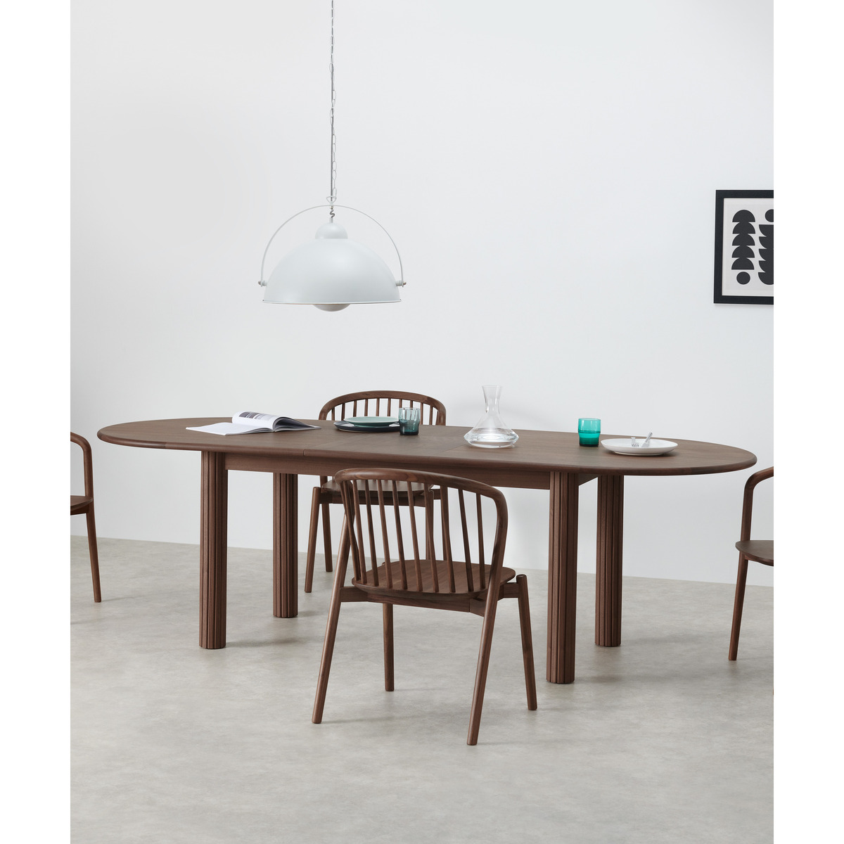 Tambo 6-8 Seat Extending Dining Table, Walnut – image 6