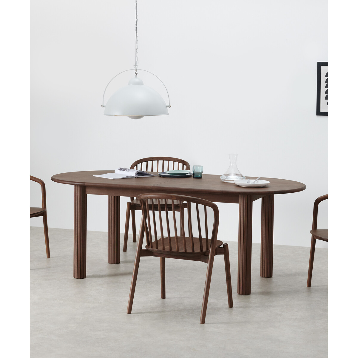 Tambo 6-8 Seat Extending Dining Table, Walnut – image 7