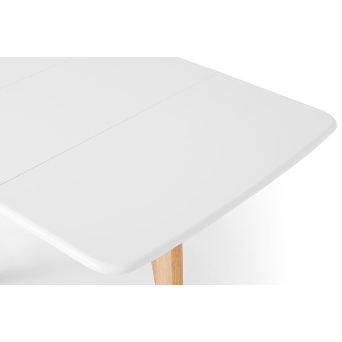 Fjord 2-4 Seat Rectangular Gateleg Table, Oak & White – image 7