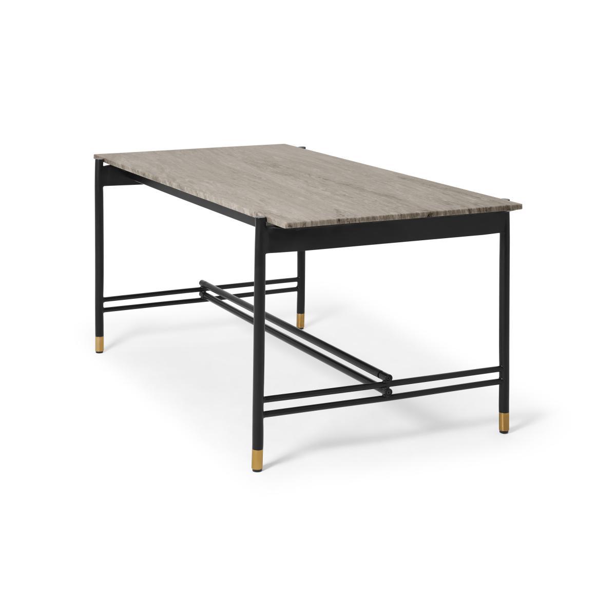 Ailish 6 Seat Dining Table, Caramel Marble – image 5