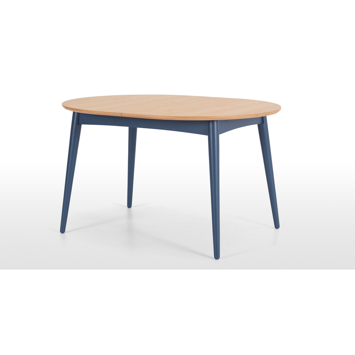 Deauville 4-6 Seat Oval Extending Dining Table, Oak and Slate Blue – image 4