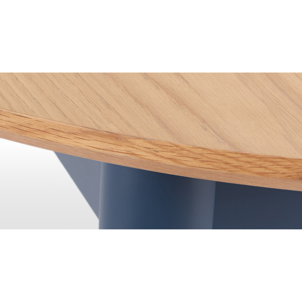 Deauville 4-6 Seat Oval Extending Dining Table, Oak and Slate Blue – image 6