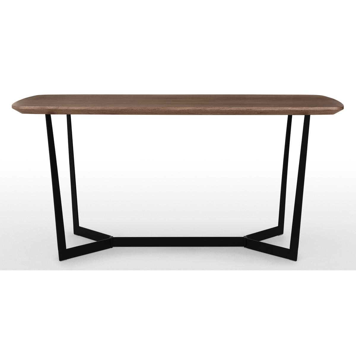 Jaxta 6 Seat Dining Table, Walnut and Black – image 5