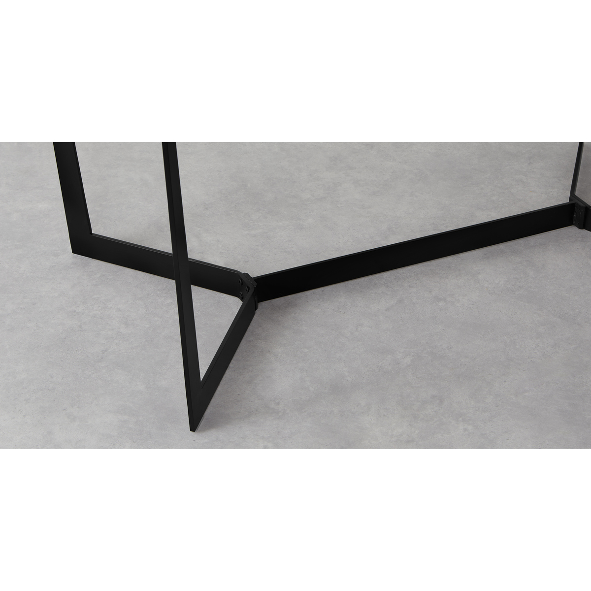 Jaxta 6 Seat Dining Table, Walnut and Black – image 6