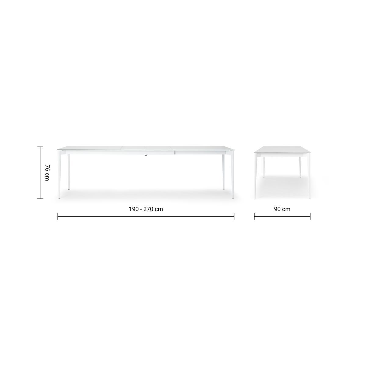 Tandil 8-12 Seat Extending Dining Table, White – image 11