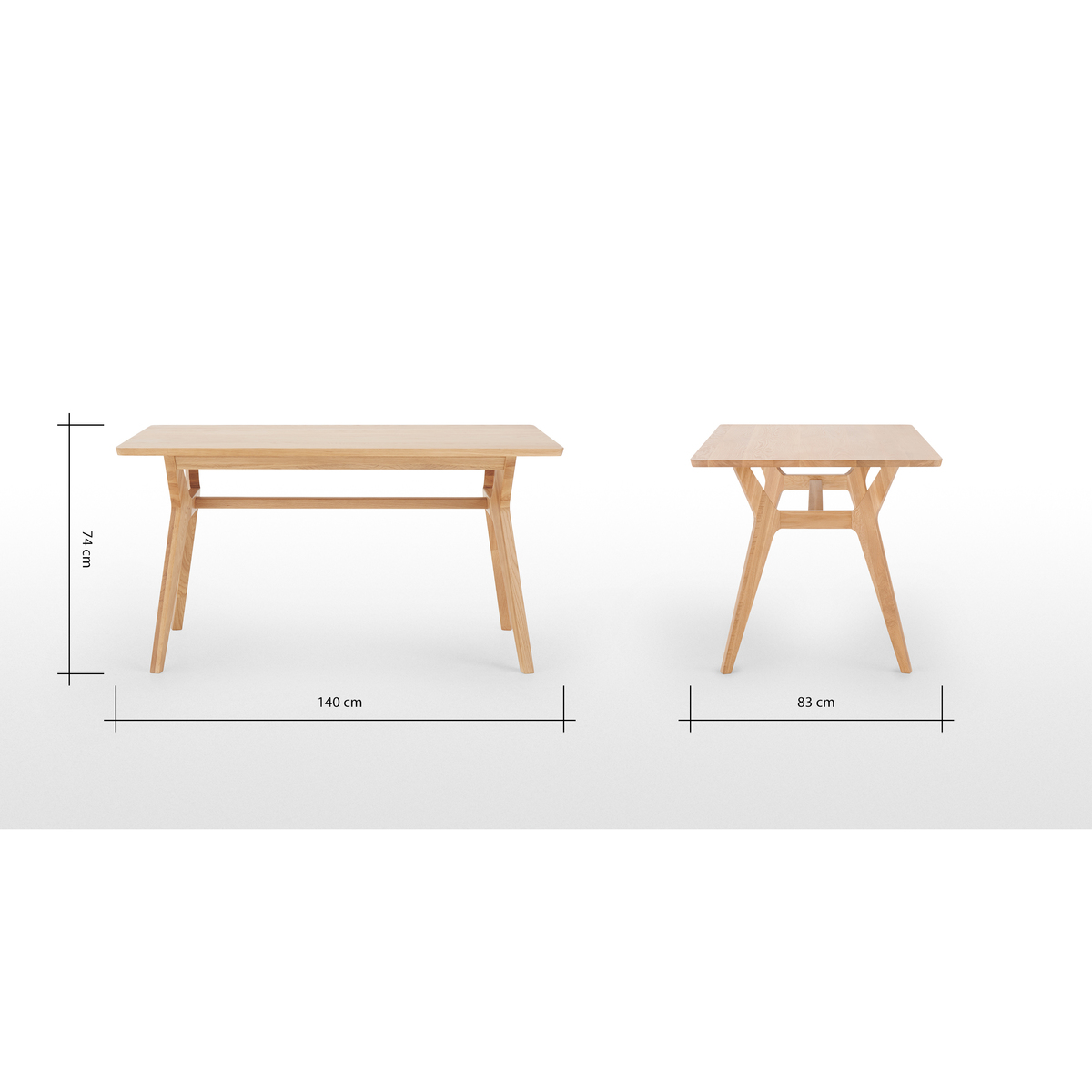 Jenson Up to 6 seat Dining Table, Solid Oak – image 8