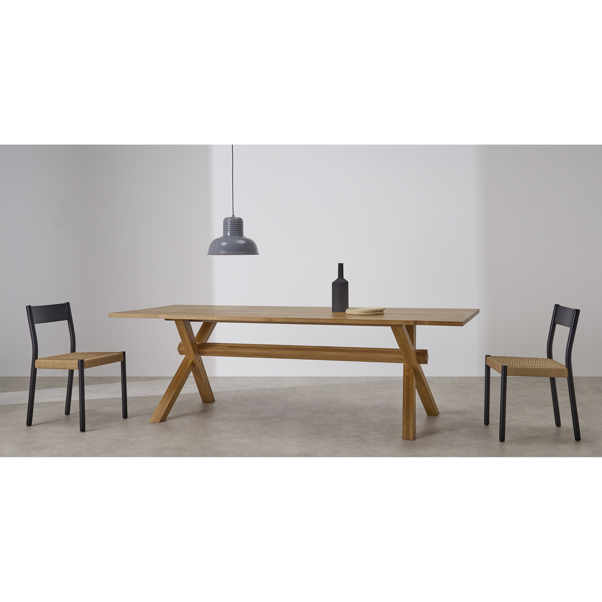 Bayron 10 Seat Dining Table, Brushed Solid Oak – image 2