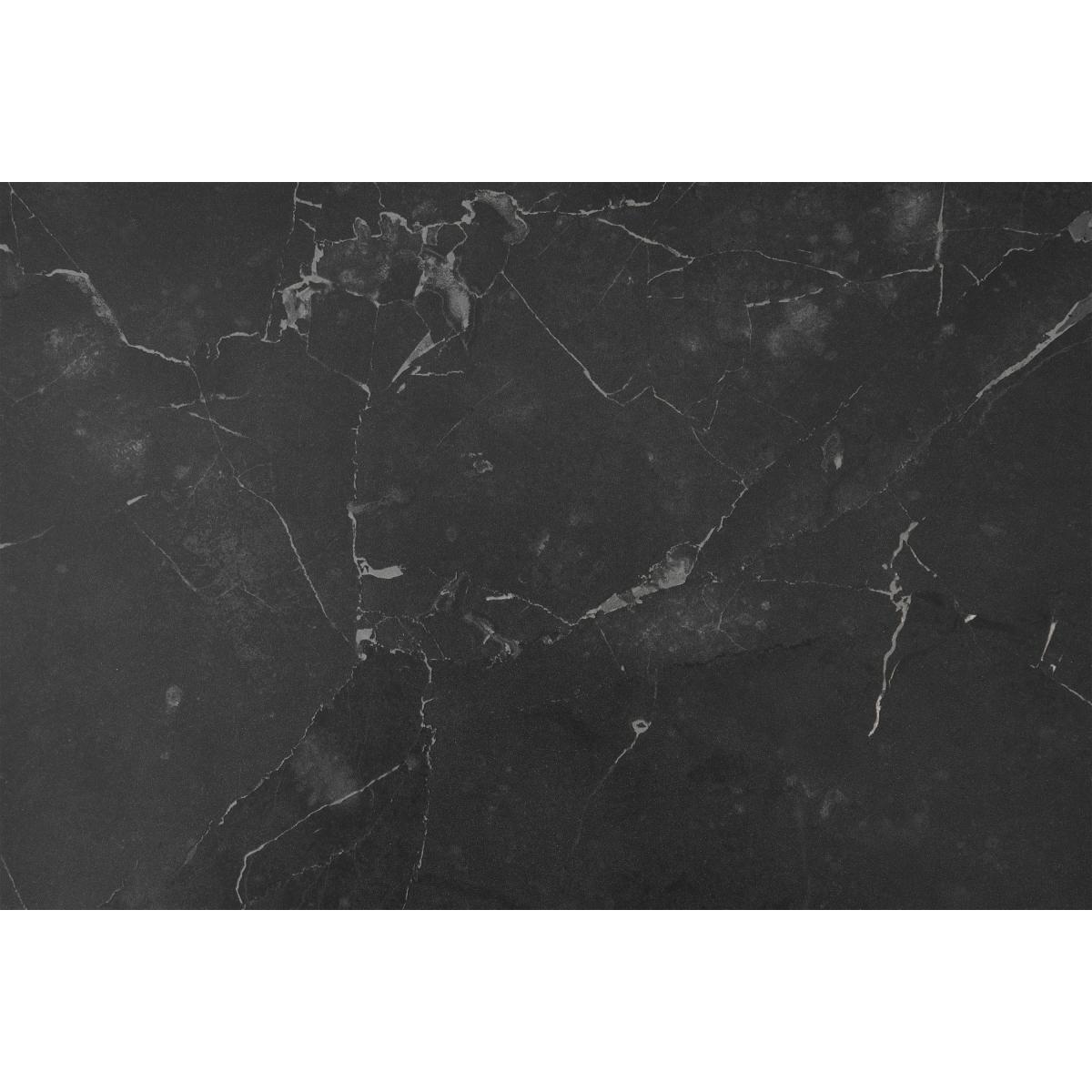 Amble 6 Seat Rectangular Dining Table, Black Marble Effect & Black – image 8