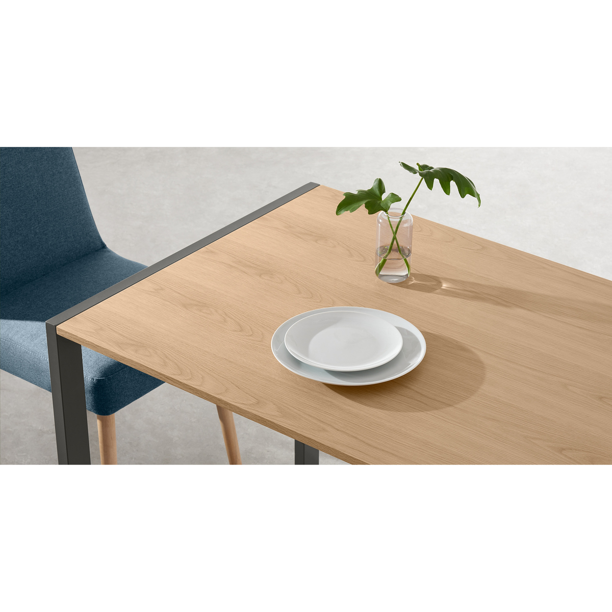 MADE Essentials Swift 4-8 Seat Dining Table, Oak & Grey – image 5