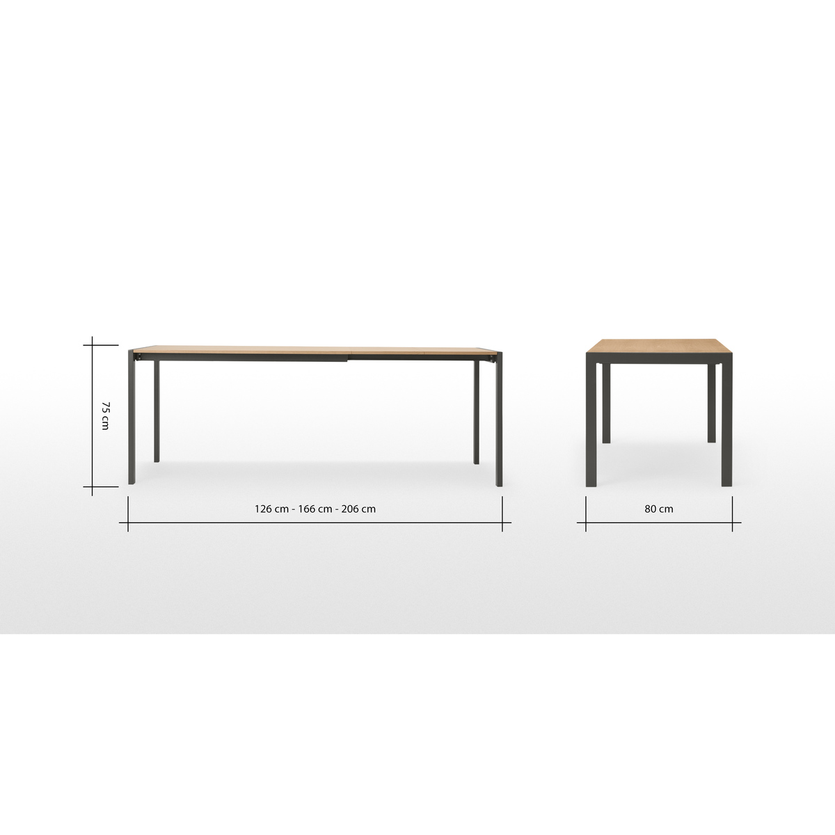 MADE Essentials Swift 4-8 Seat Dining Table, Oak & Grey – image 9