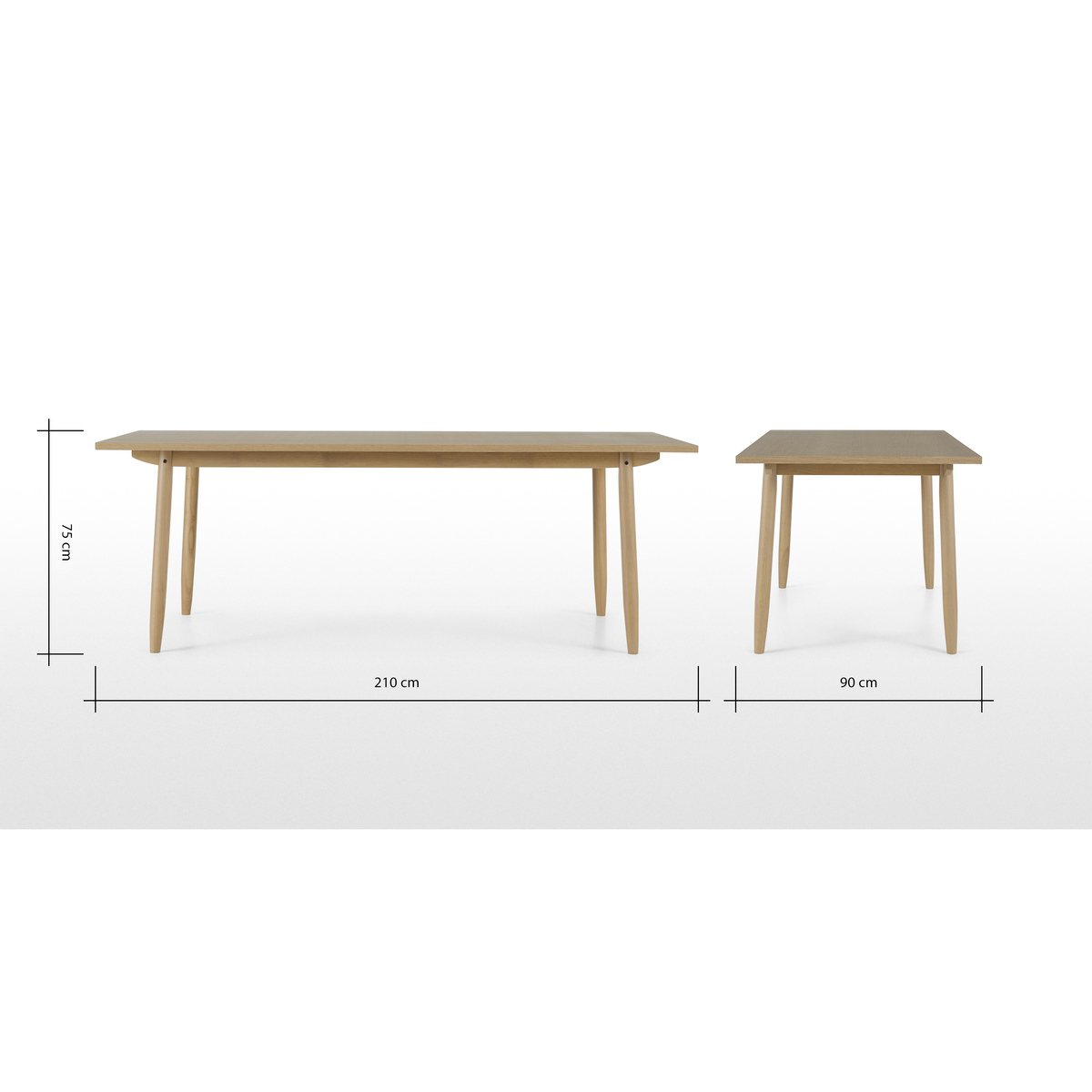 MADE Essentials Asger 8 Seat Dining Table, Oak Effect – image 8