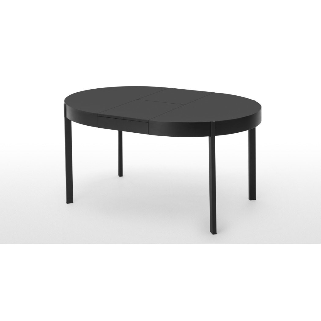 Oxford Round Extending Dining Table, Black – image 2