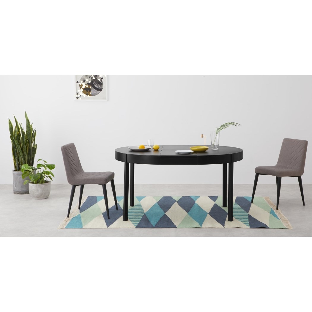 Oxford Round Extending Dining Table, Black – image 4