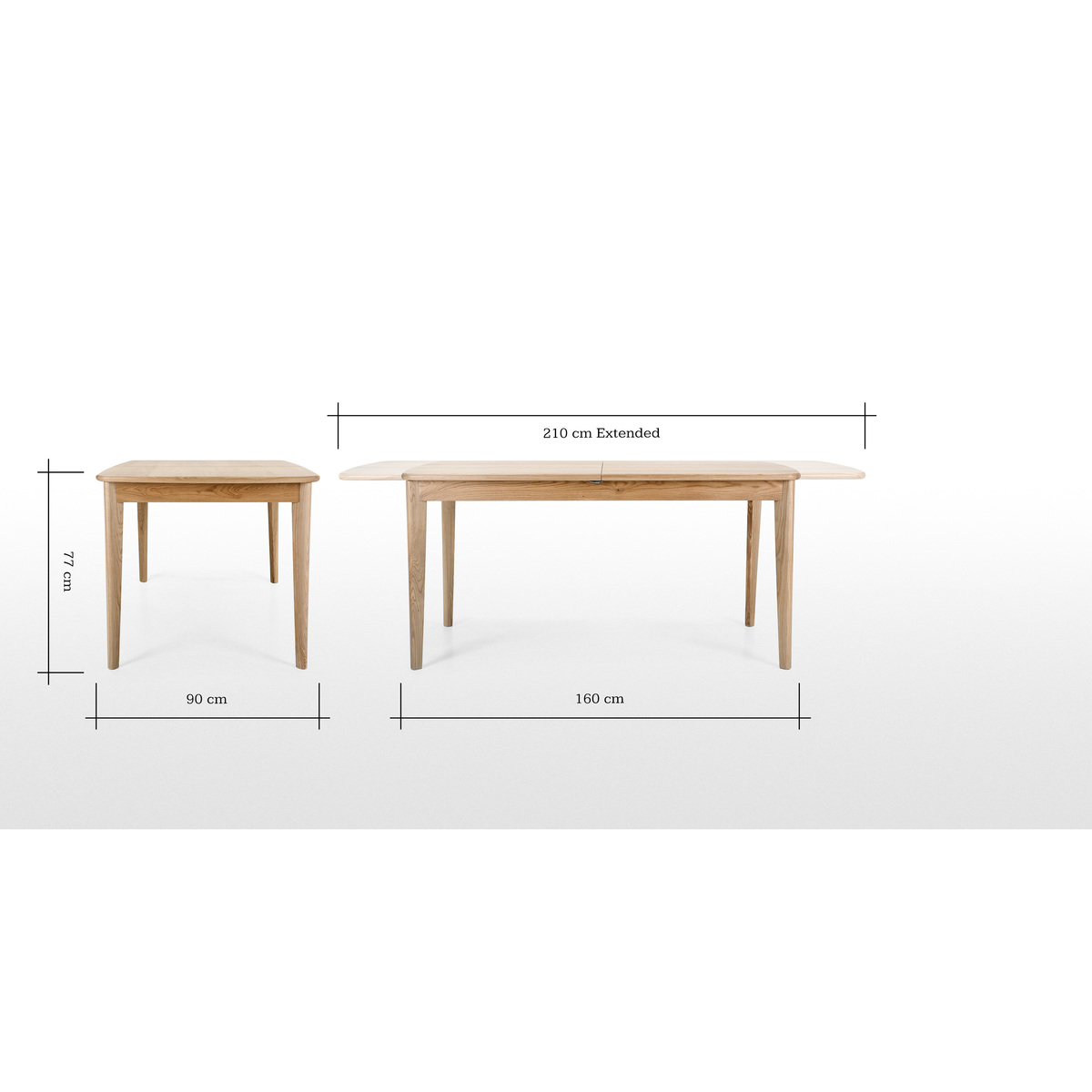 Monty 6-8 Seat Monty Extending Dining Table, Oak – image 8