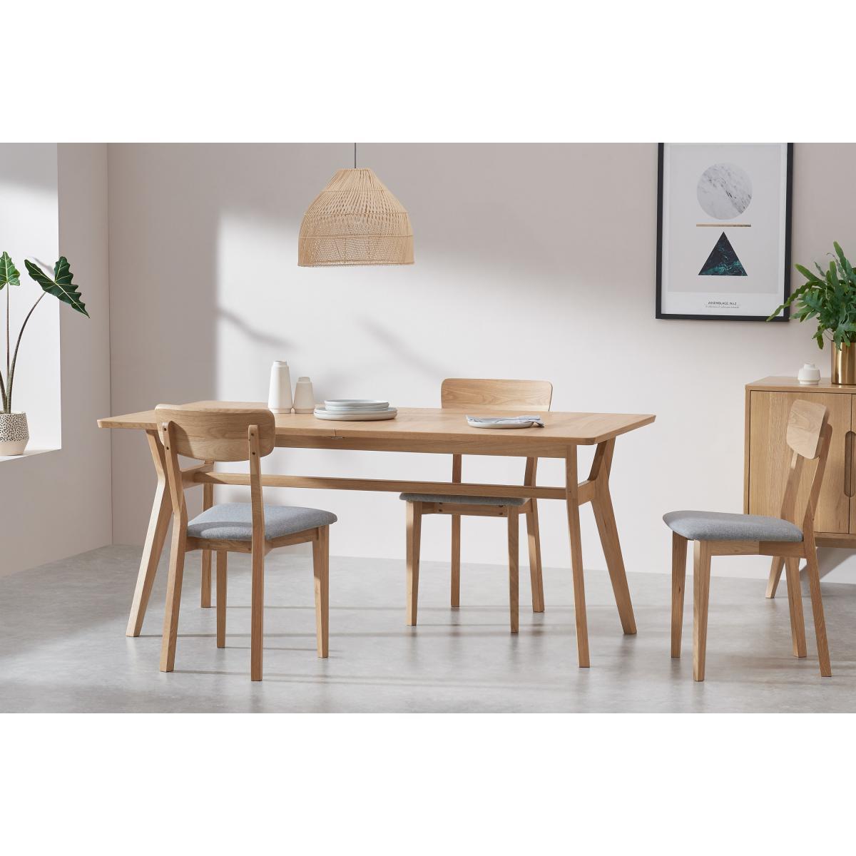 Jenson 6-8 Seat Extending Dining Table, Oak – image 3