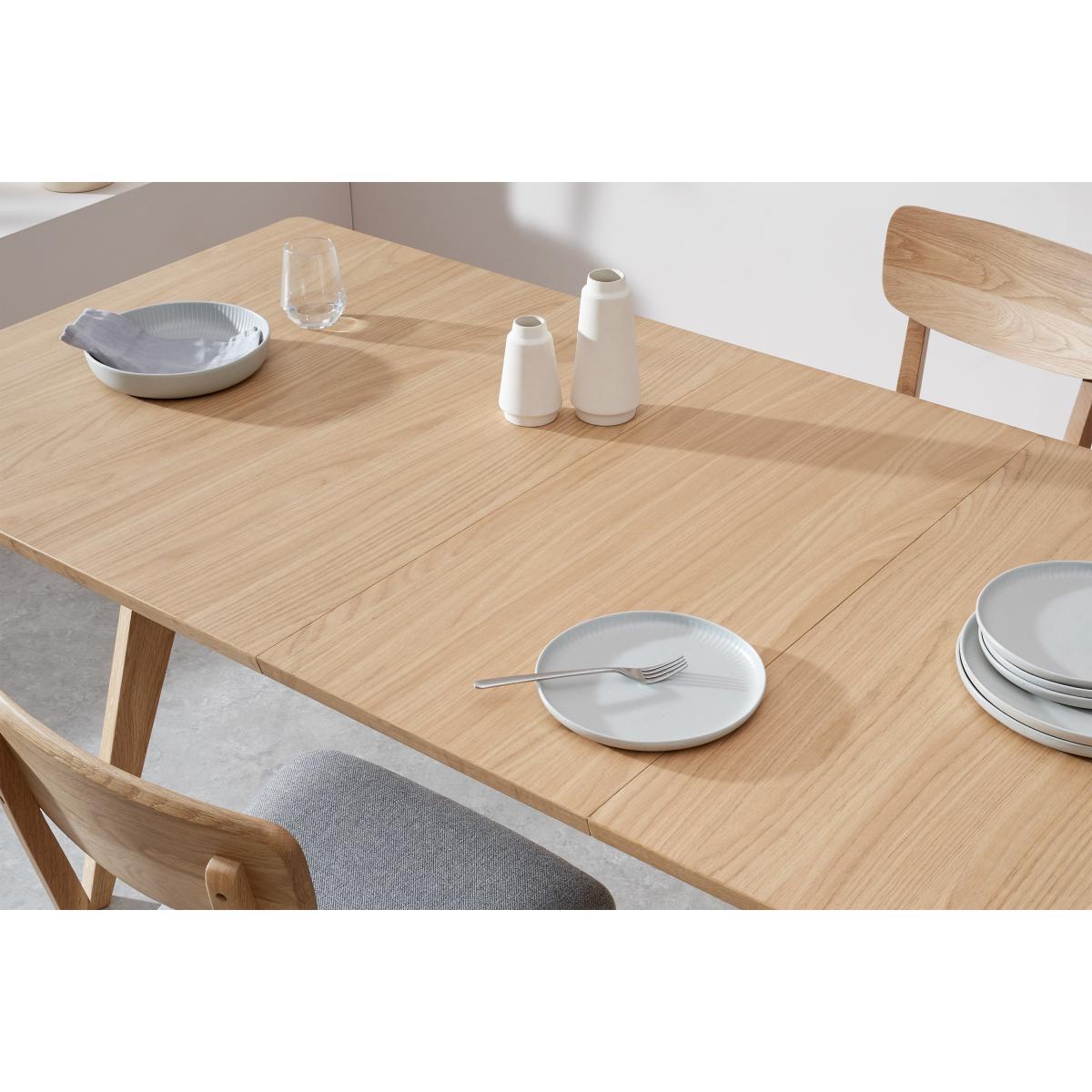 Jenson 6-8 Seat Extending Dining Table, Oak – image 5