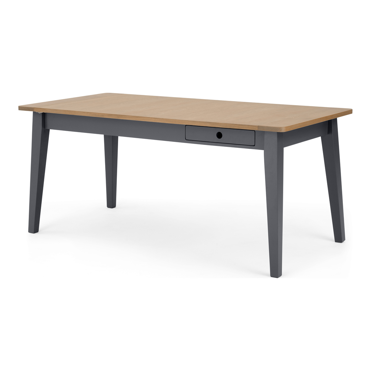 Ralph 6 - 8 seat Extending Dining table, Oak and Charcoal – image 1