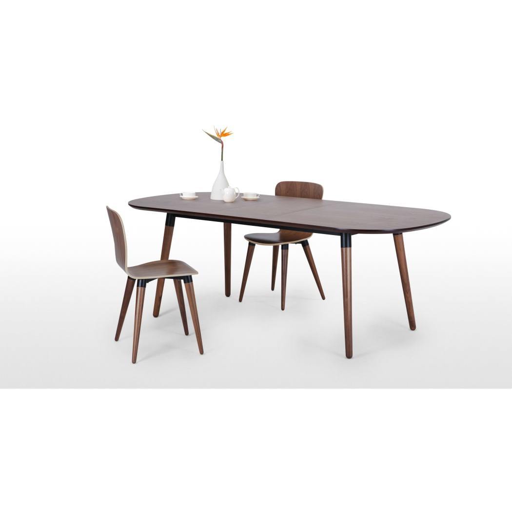 Edelweiss Extending Dining Table, Walnut and Black – image 3