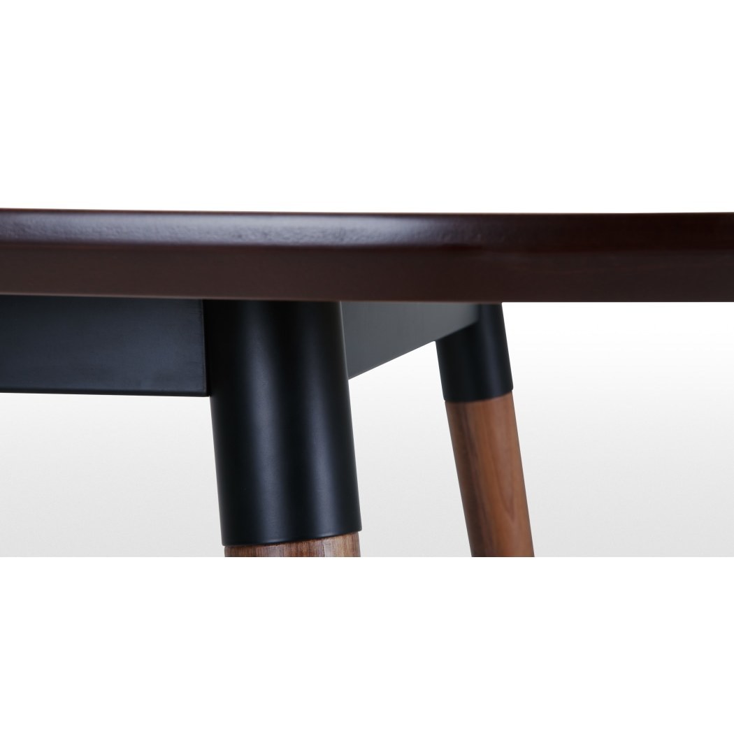 Edelweiss Extending Dining Table, Walnut and Black – image 6