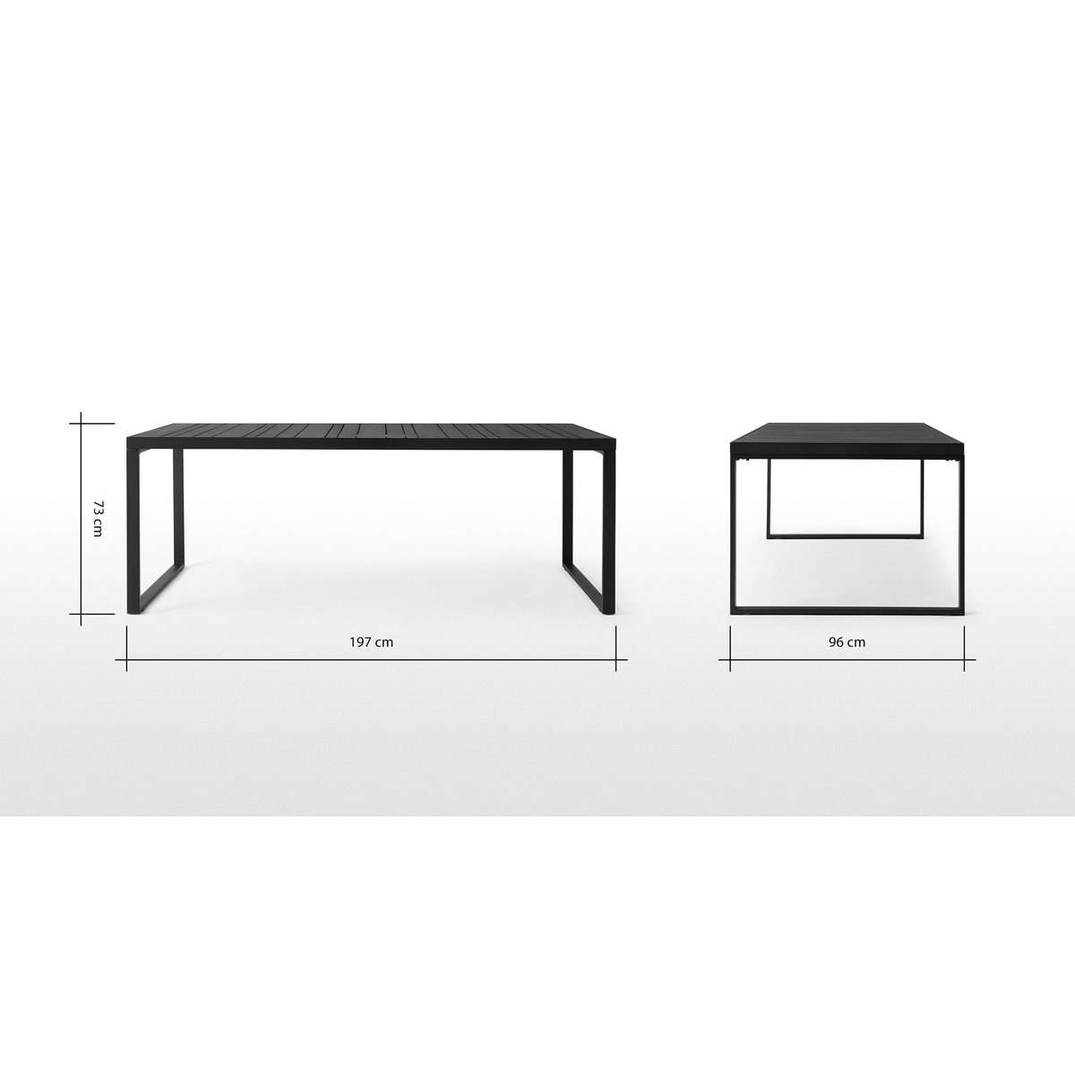 Catania Garden 8 Seater Dining Table, Black and Polywood – image 8