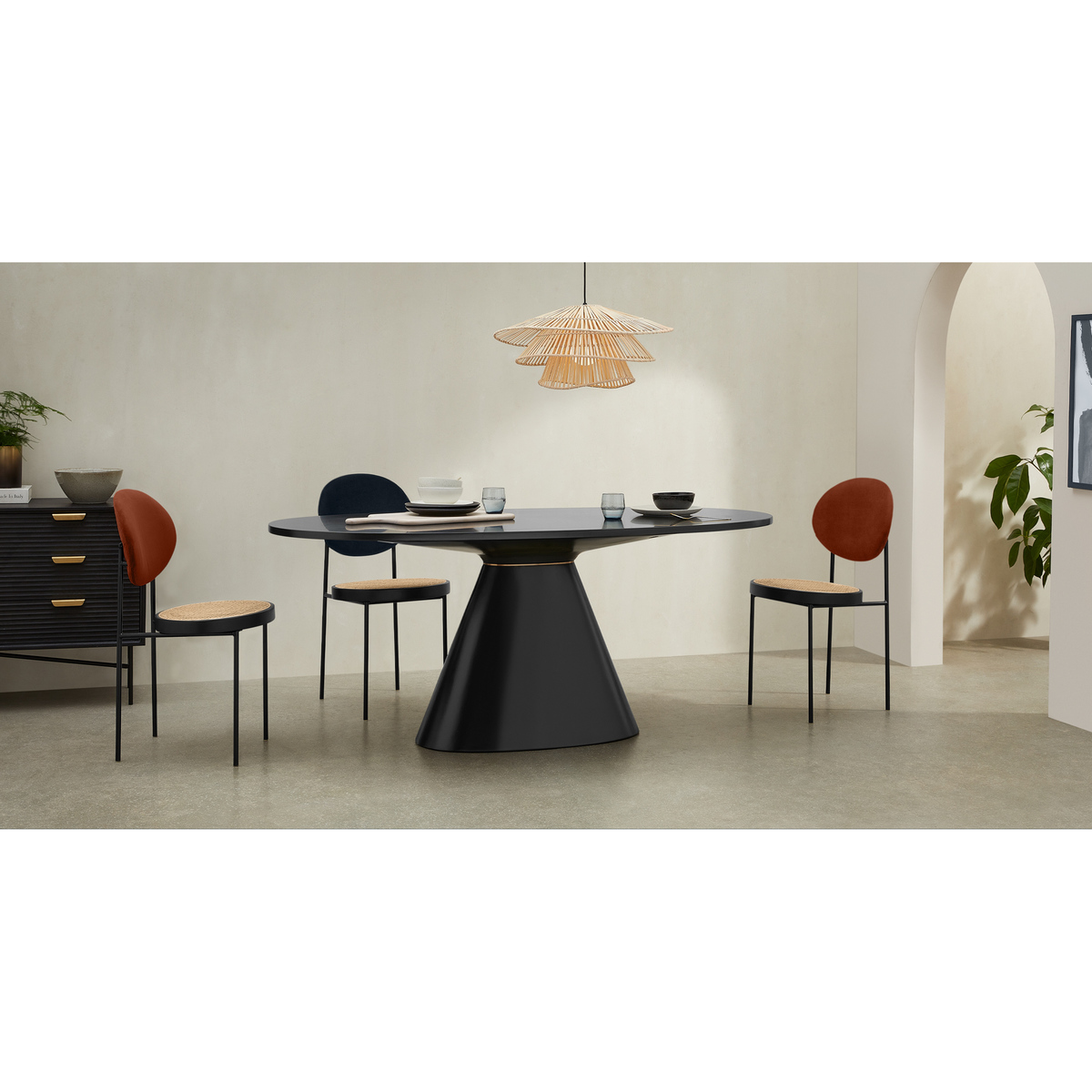 Rumana 6 Seat Oval Dining Table – image 2