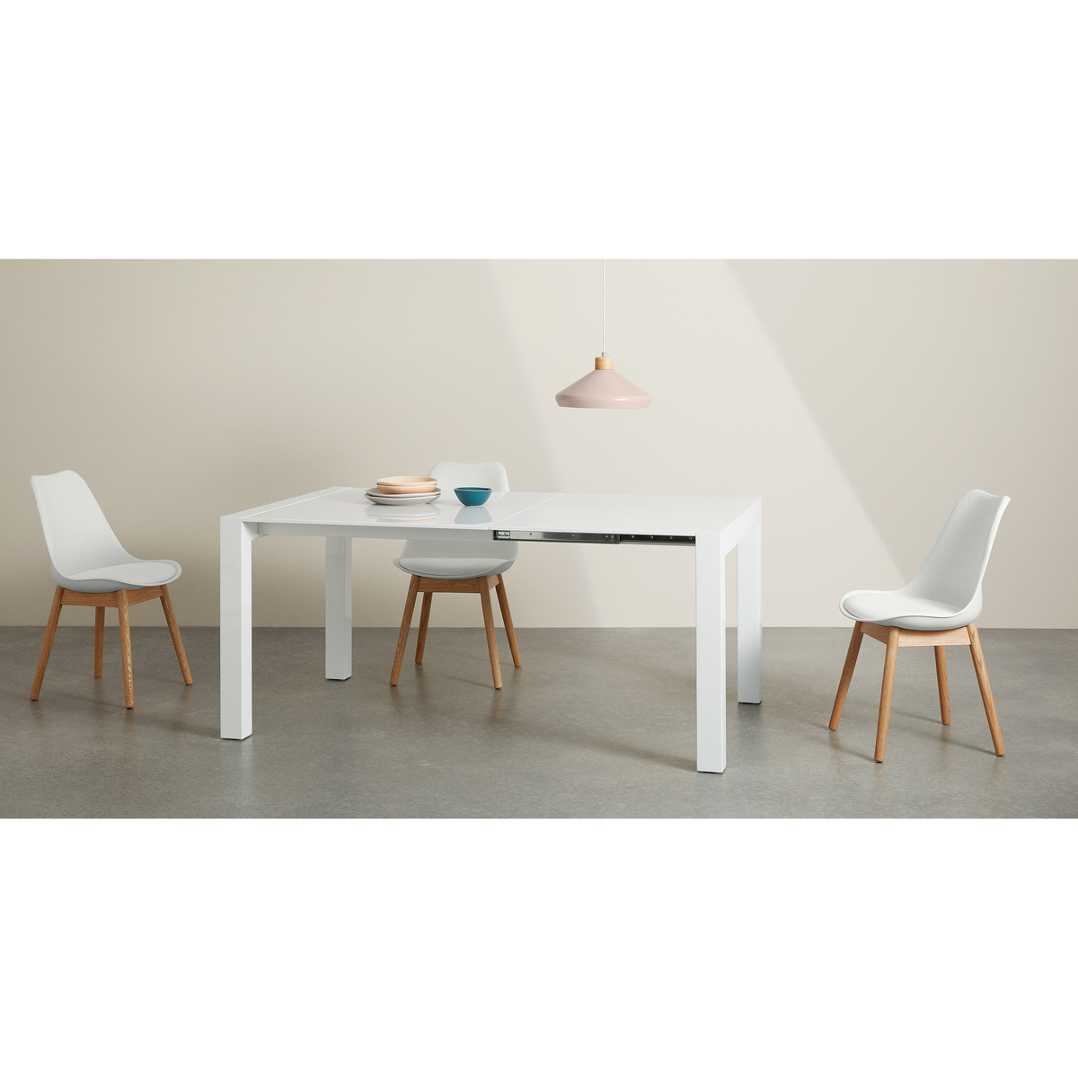 Bramante 4-8 Seat Square Extending Dining Table, White – image 13