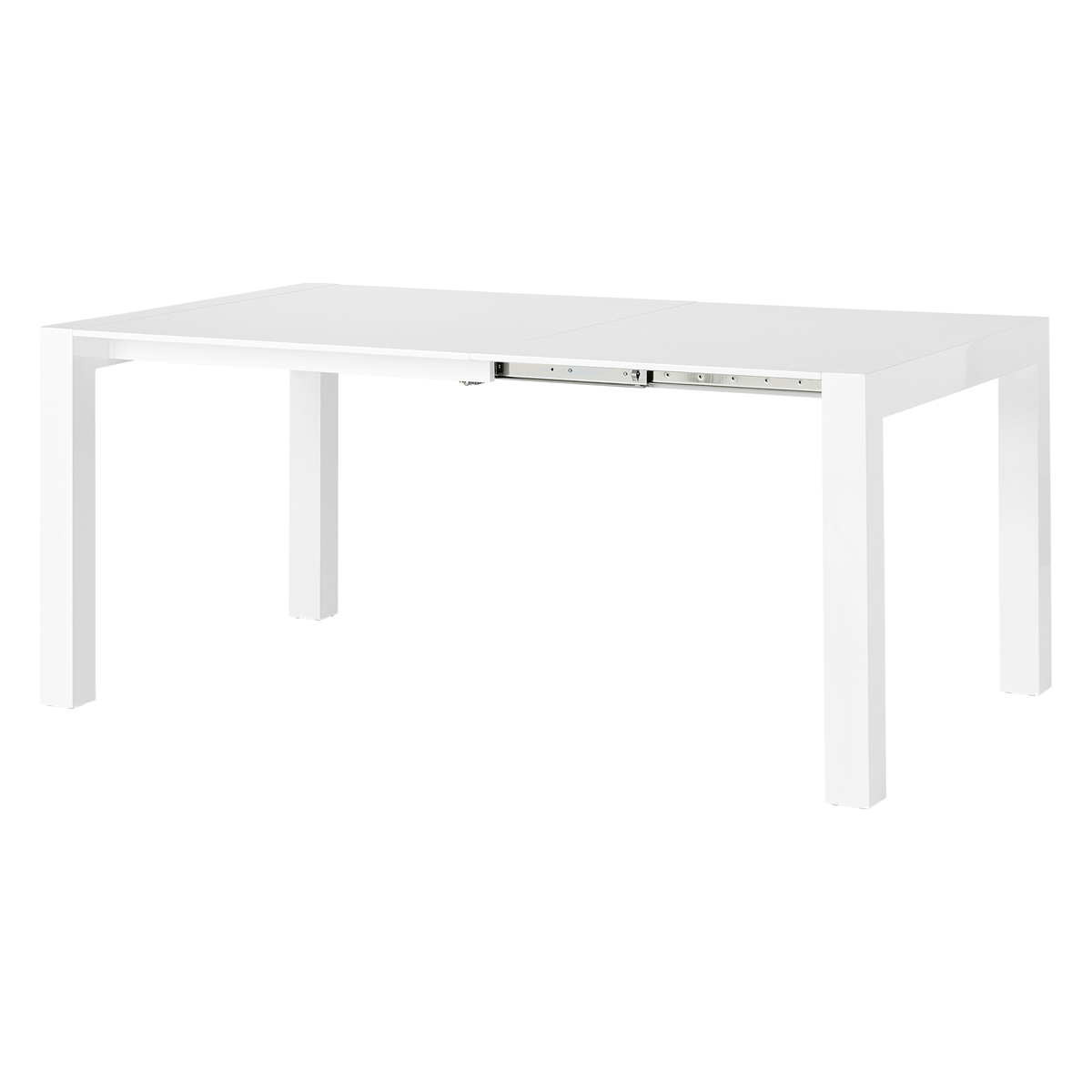 Bramante 4-8 Seat Square Extending Dining Table, White – image 1