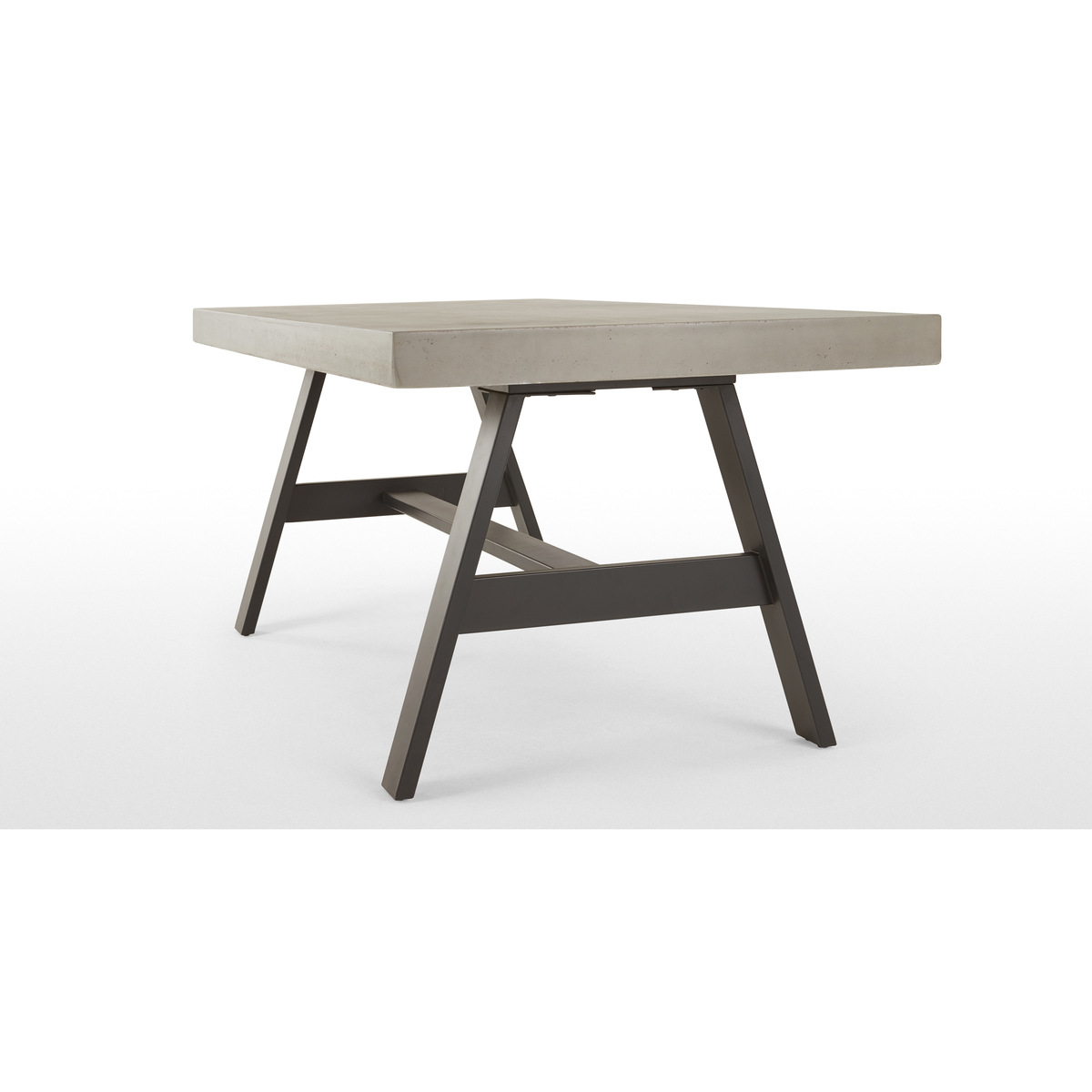 Edson Large Dining Table, Cement and Metal – image 4